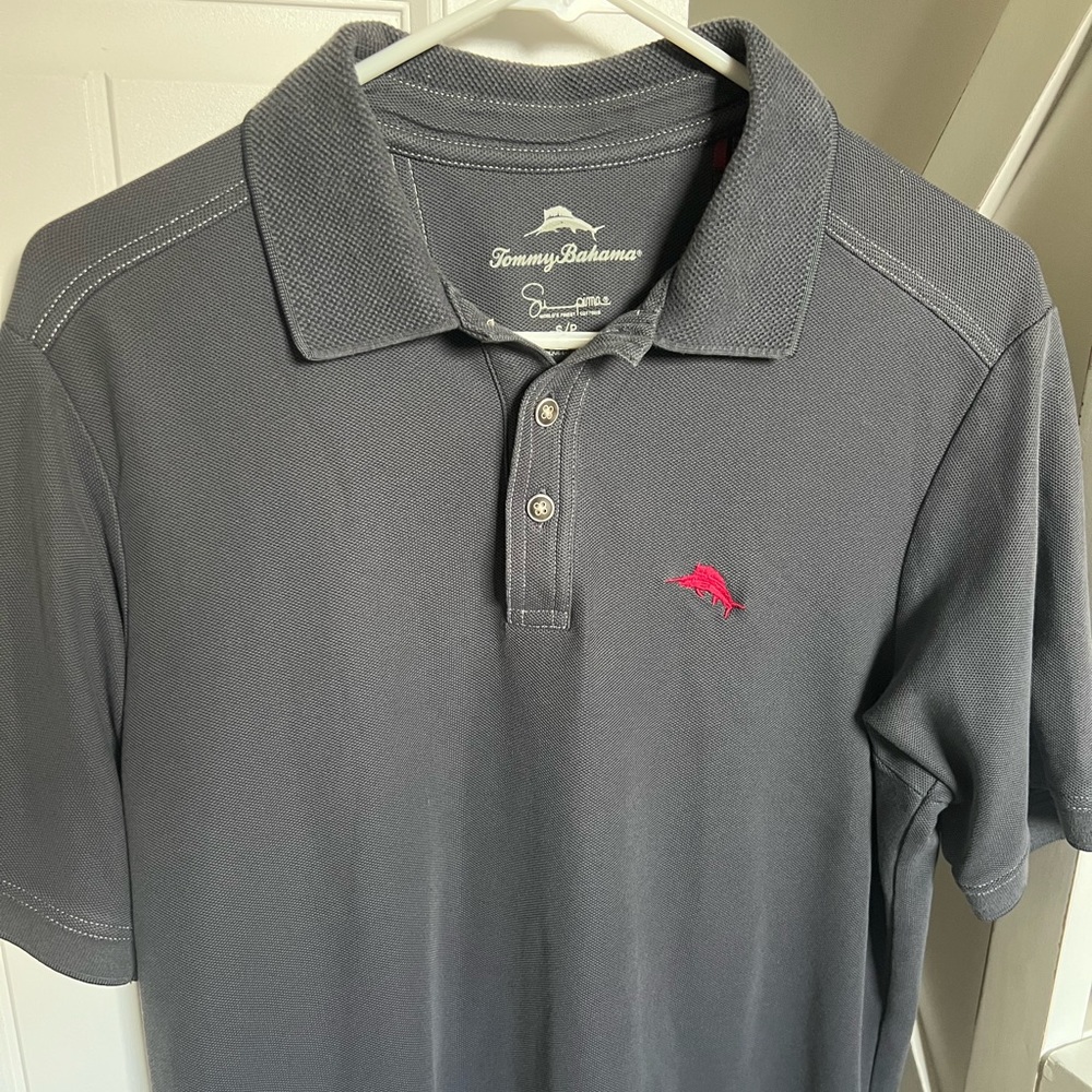 Tommy Bahama Charcoal Men’s Polo Small